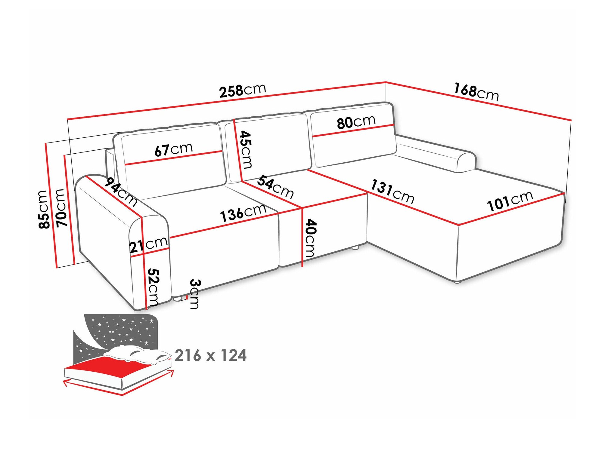 Canapé d'angle Stonecrest 105 (Sierra 748)