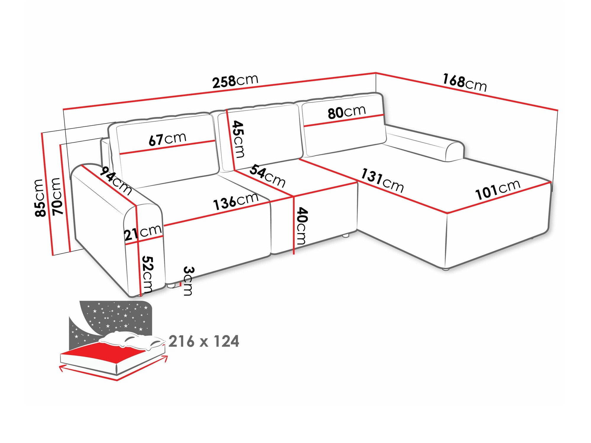 Canapé d'angle Stonecrest 105 (Sierra 748)