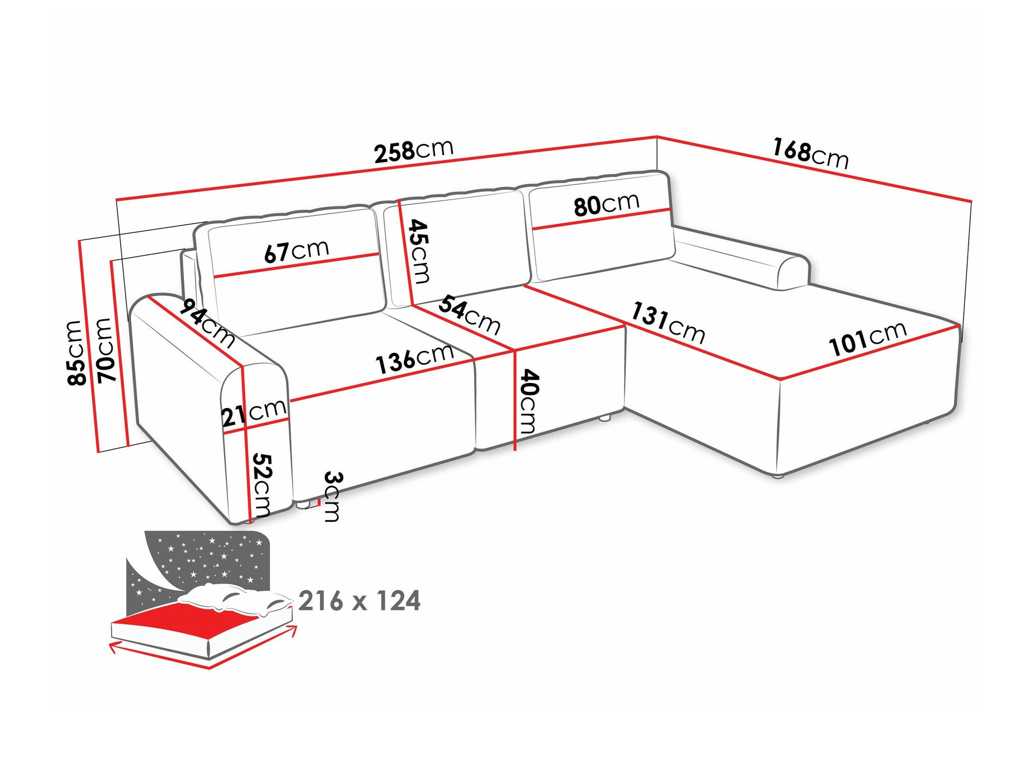 Canapé d'angle Stonecrest 105 (Sierra 751)