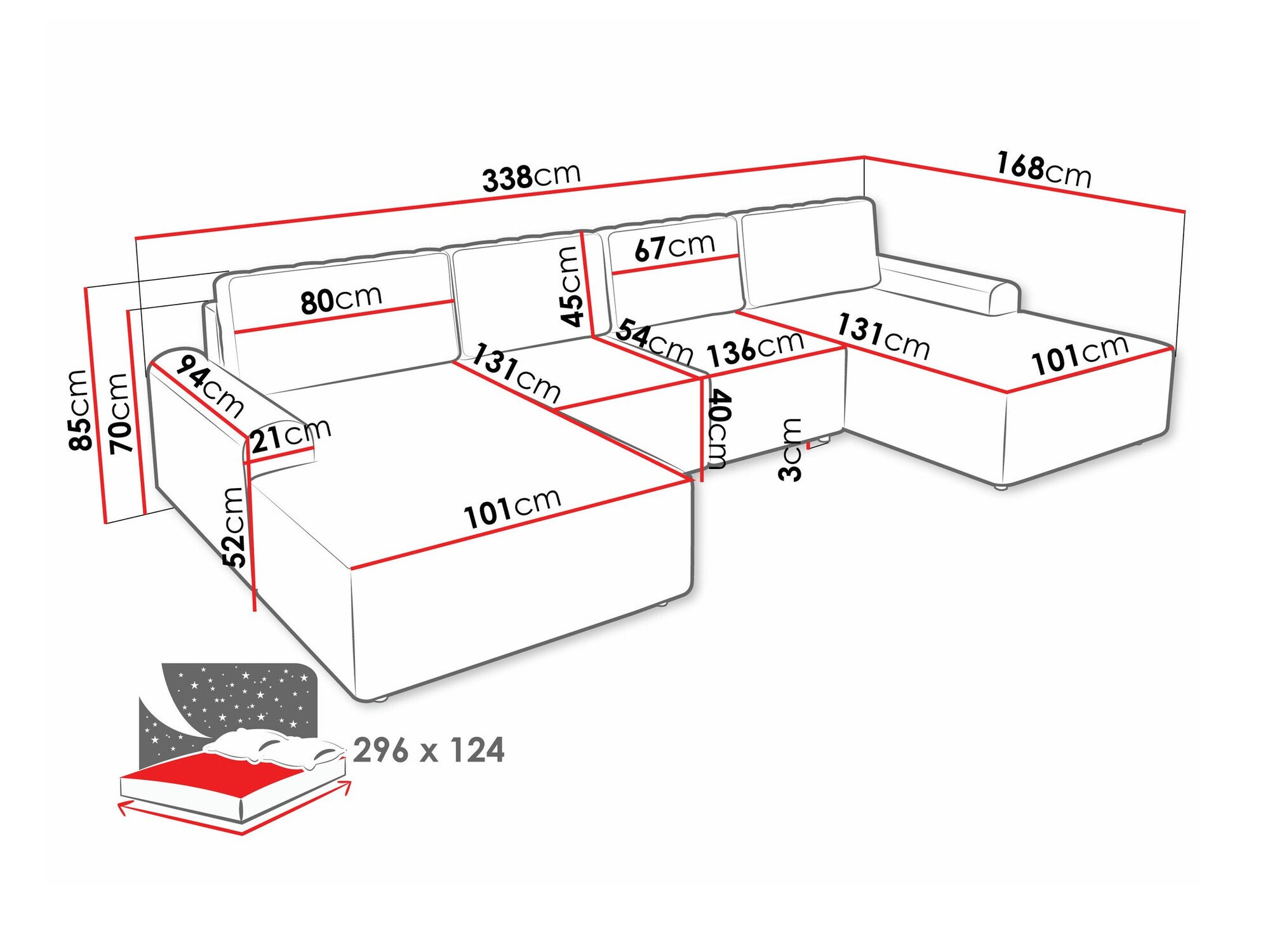 Canapé d'angle Stonecrest 106 (Sierra 746)