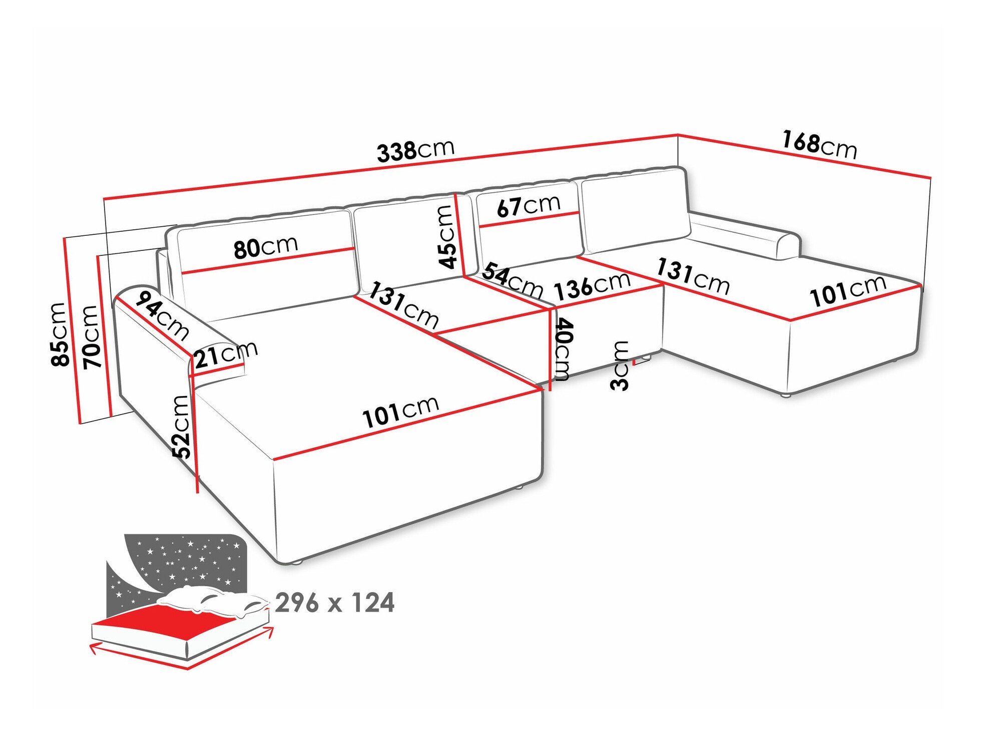 Canapé d'angle Stonecrest 106 (Sierra 748)