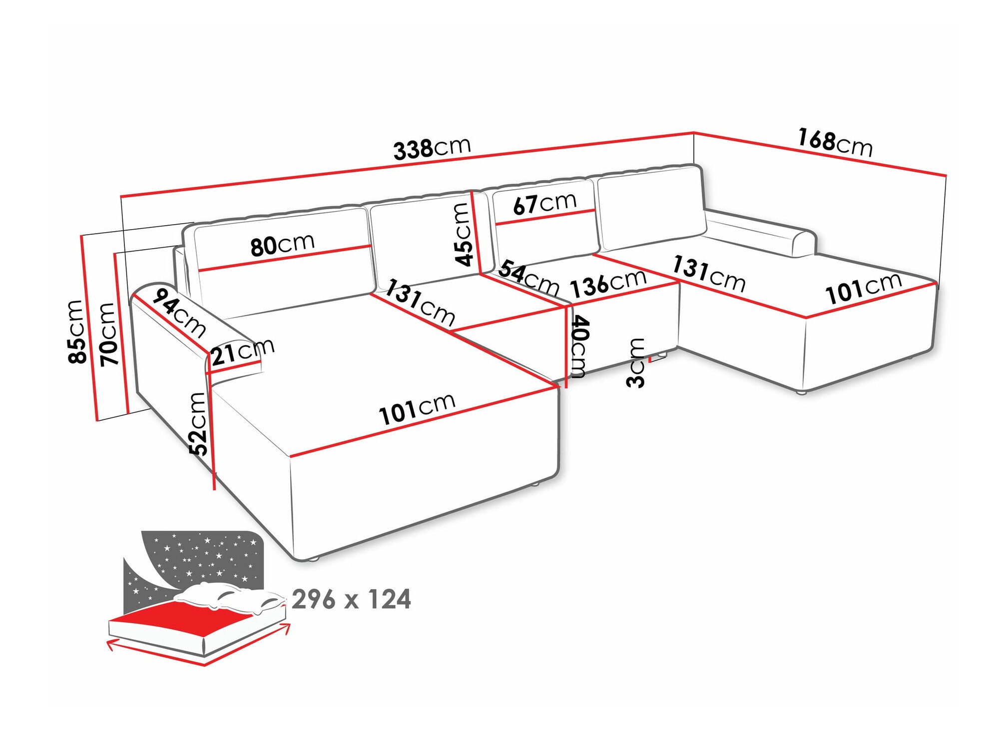 Canapé d'angle Stonecrest 106 (Sierra 751)