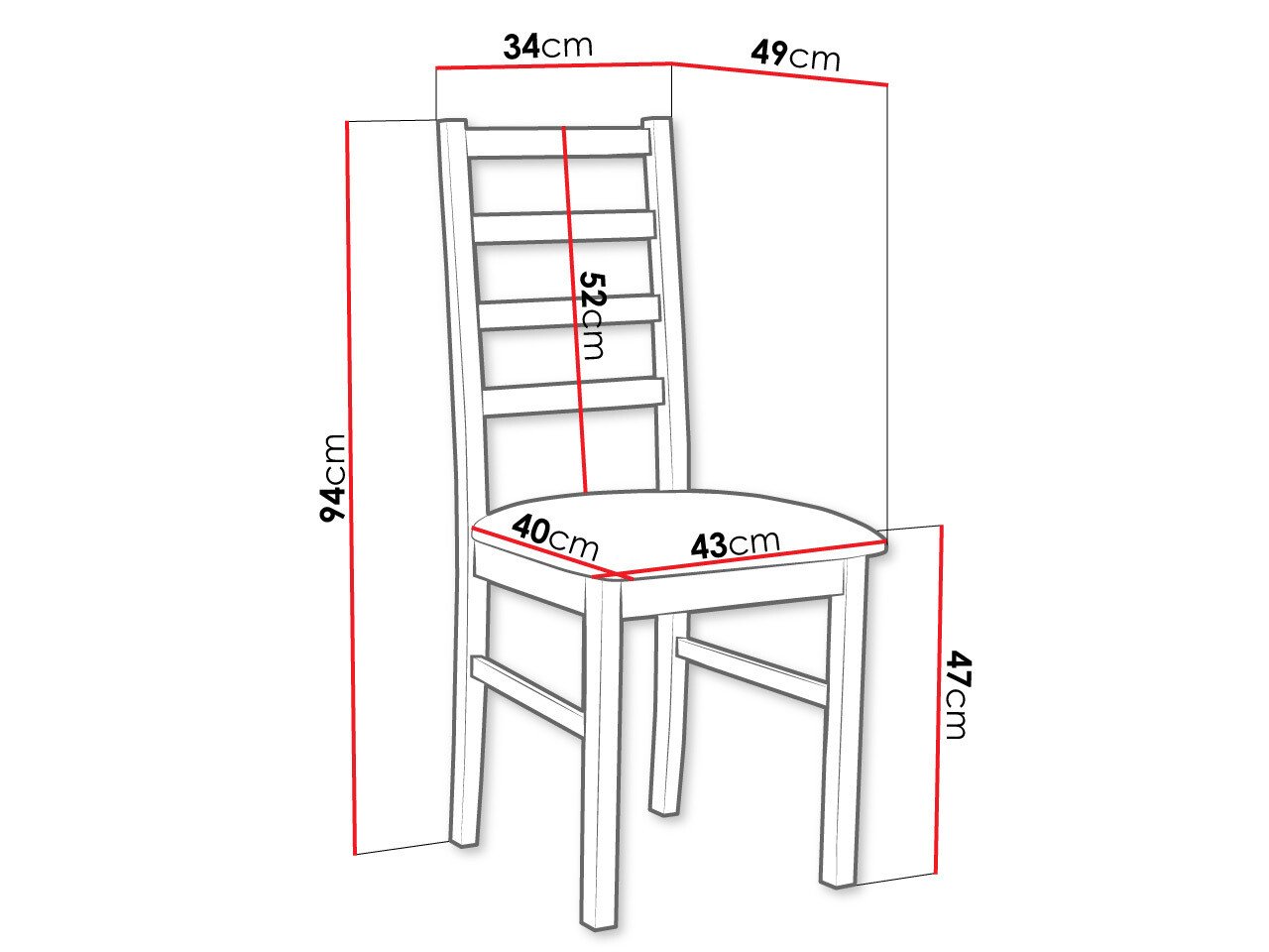 Chaise Victorville 171 (Noir)