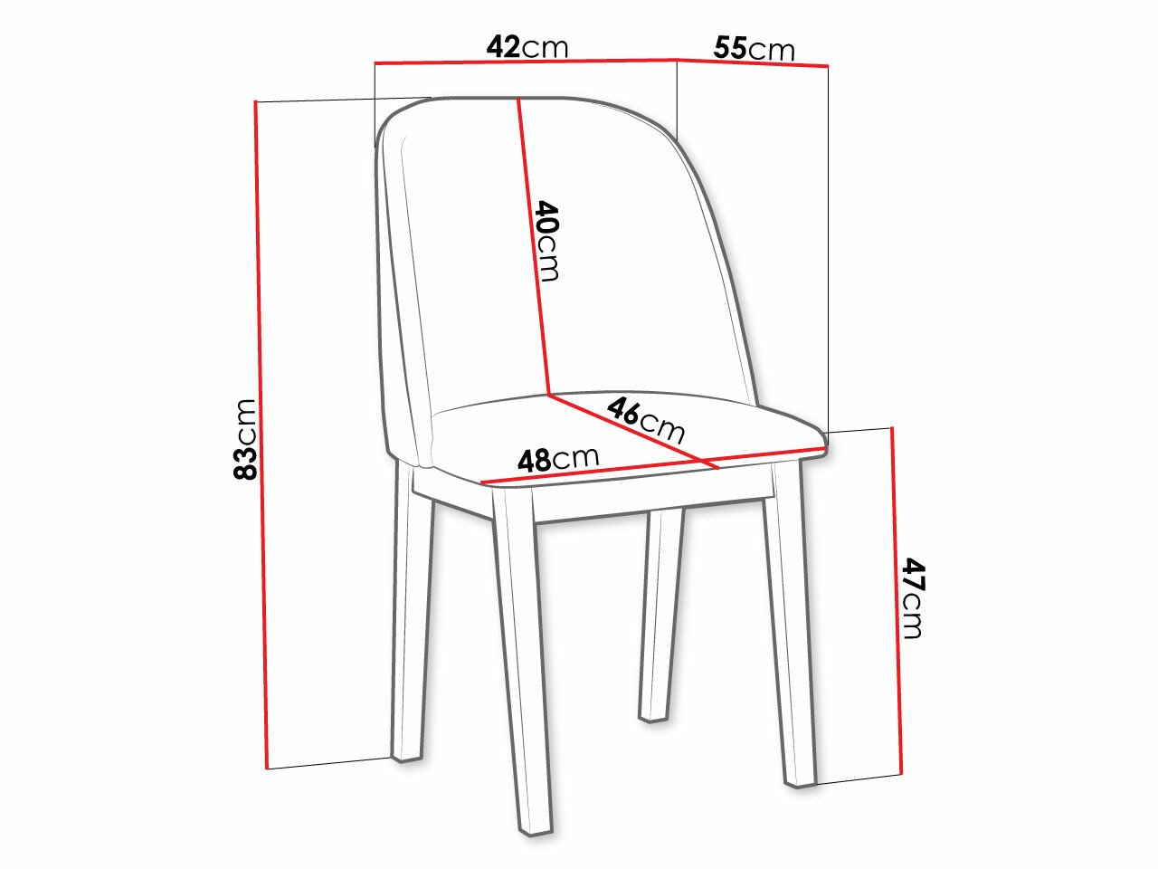 Chaise Victorville 332 (Noix)