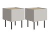 Ensemble de tables de chevet Melbela 108 (Cachemire + Chêne)