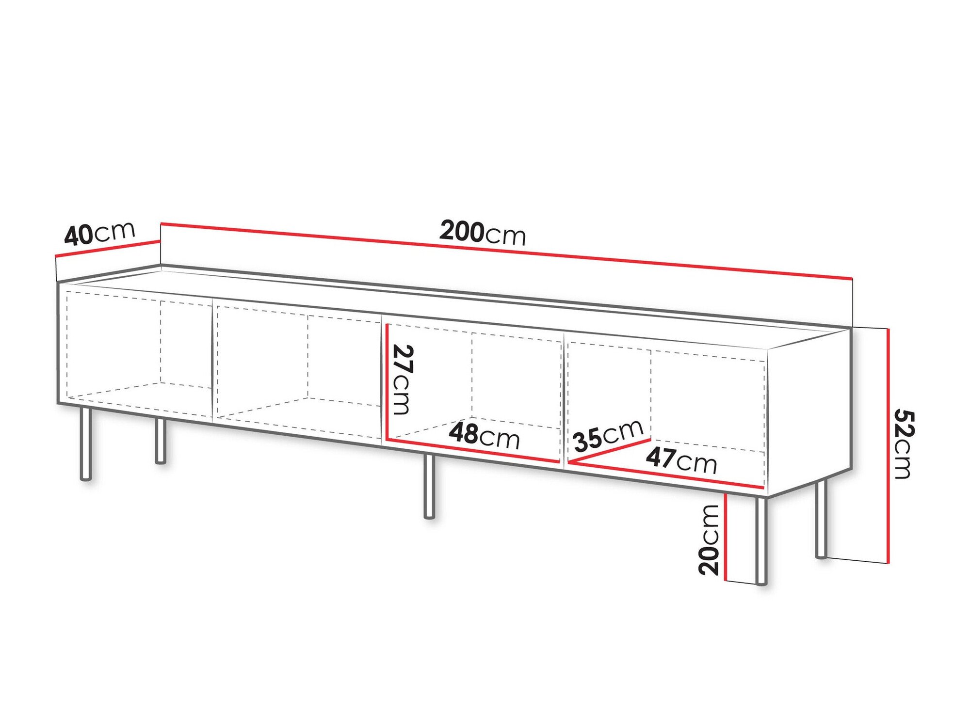 Meuble TV Melbela 107 (Olivier clair + Chêne)
