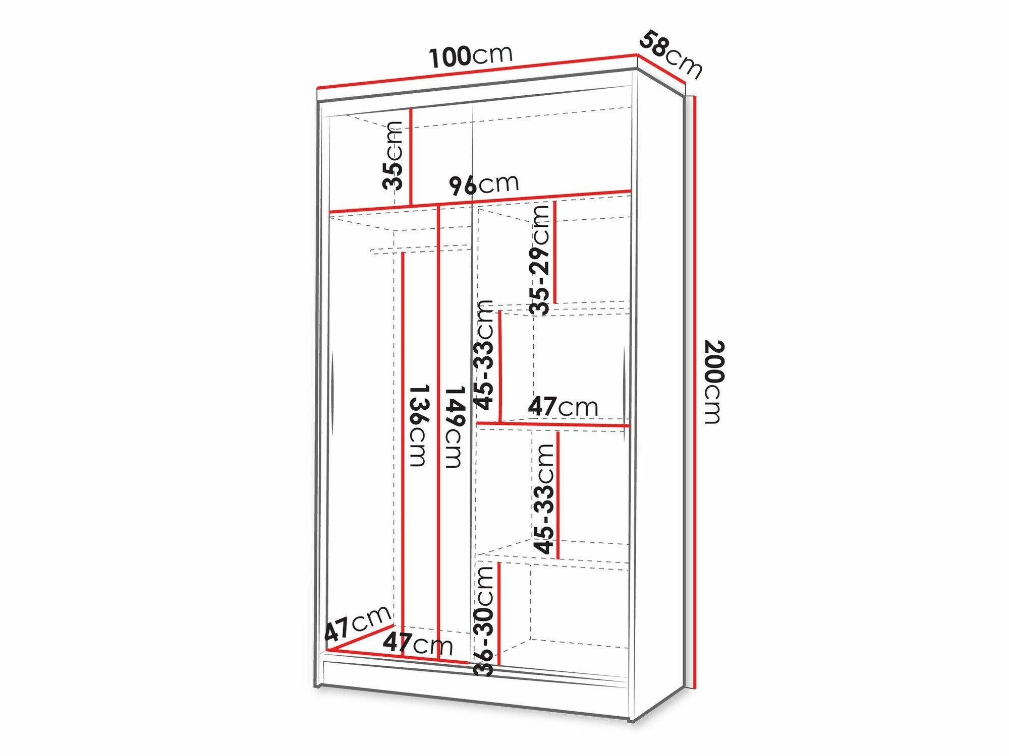 Armoire Closico 166 (Cachemire)