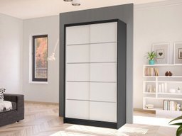 Armoire Closico 167 (Noir + Blanc)