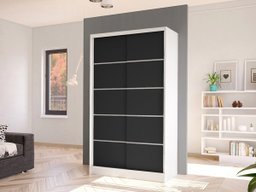 Armoire Closico Fractor IV (Blanc + Noir)
