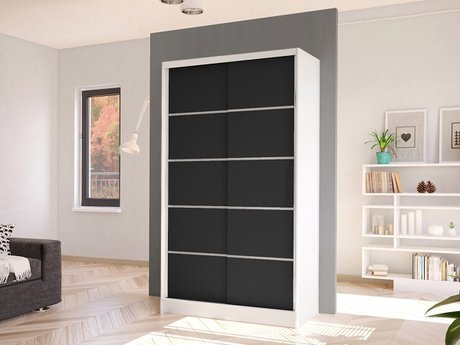 Armoire Closico Fractor IV (Blanc + Noir)