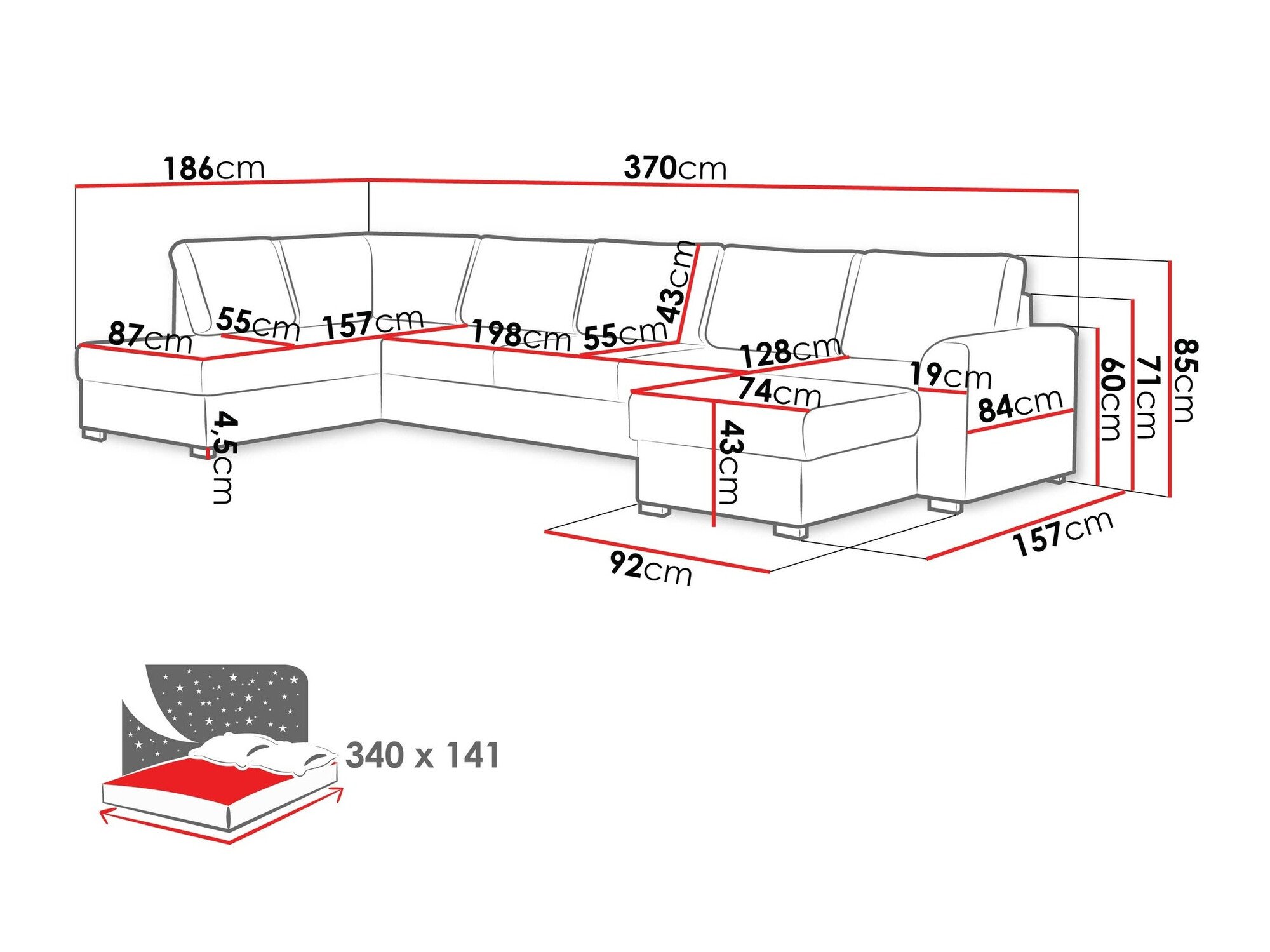 Canapé d'angle Comfivo Flumen I (Flow 06)