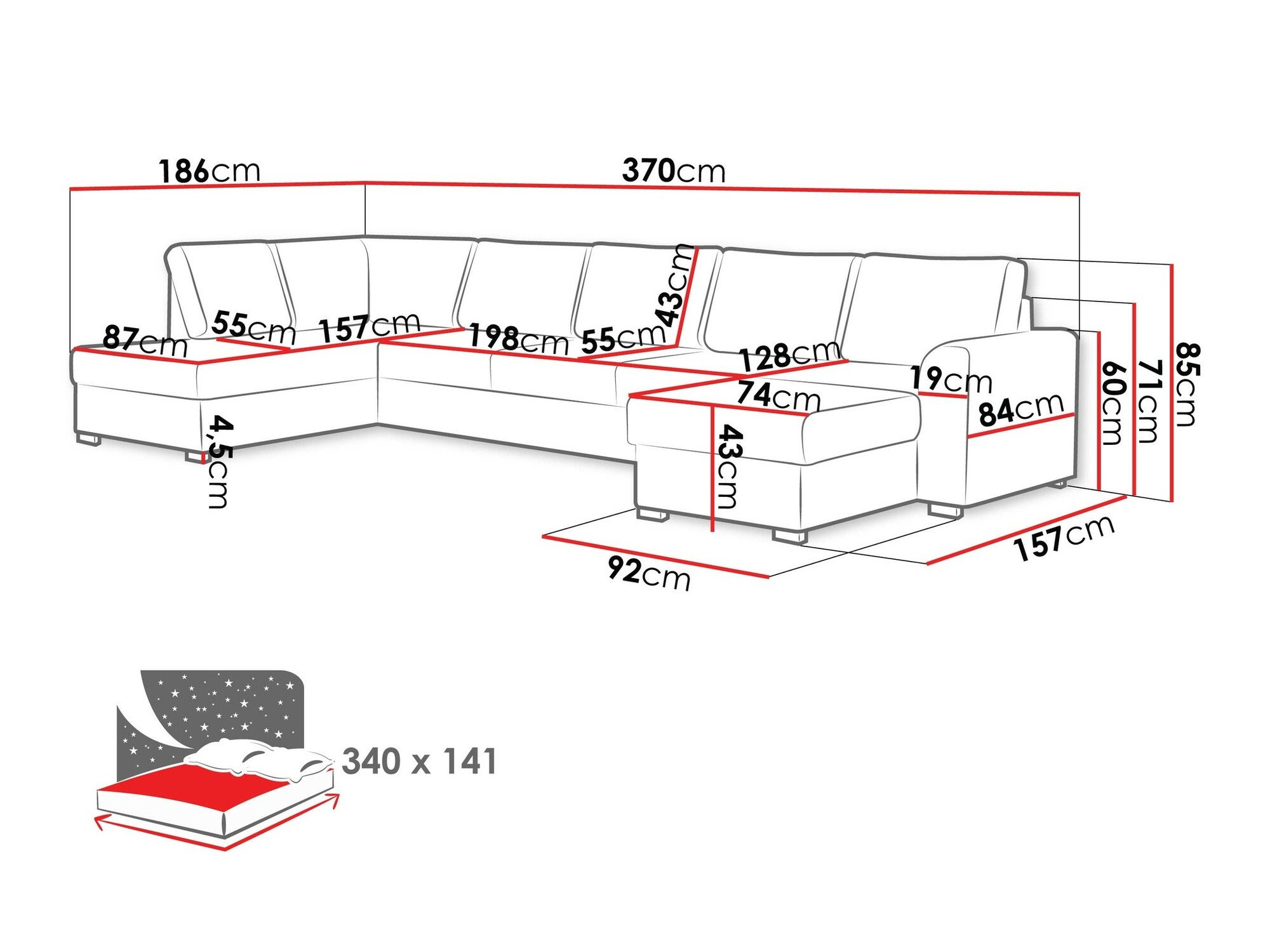 Canapé d'angle Comfivo Flumen I (Twist 21)