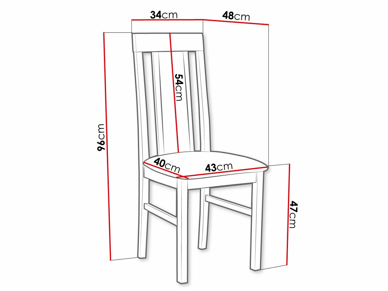 Chaise Victorville 165 (Blanc)
