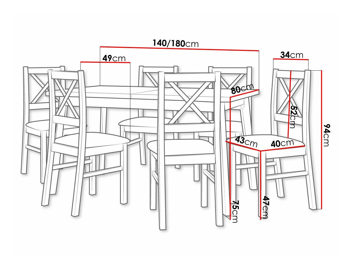 Salle à manger complète Victorville 223