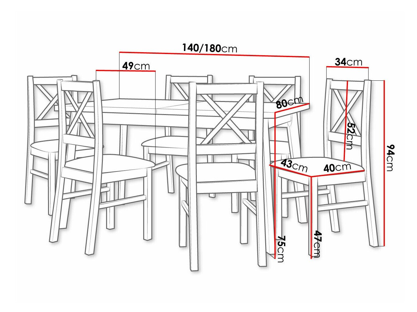 Salle à manger complète Victorville 223
