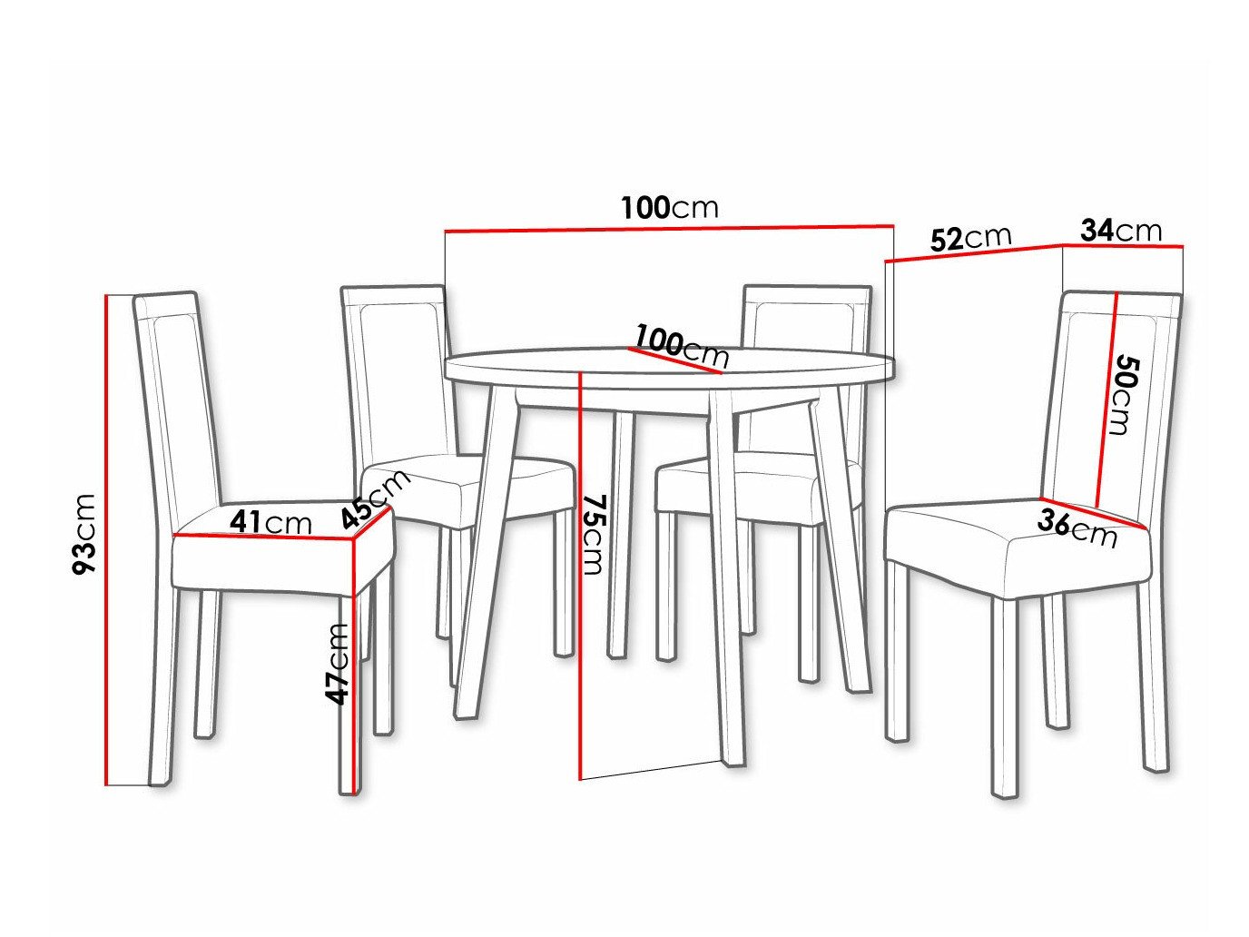 Salle à manger complète Victorville 255