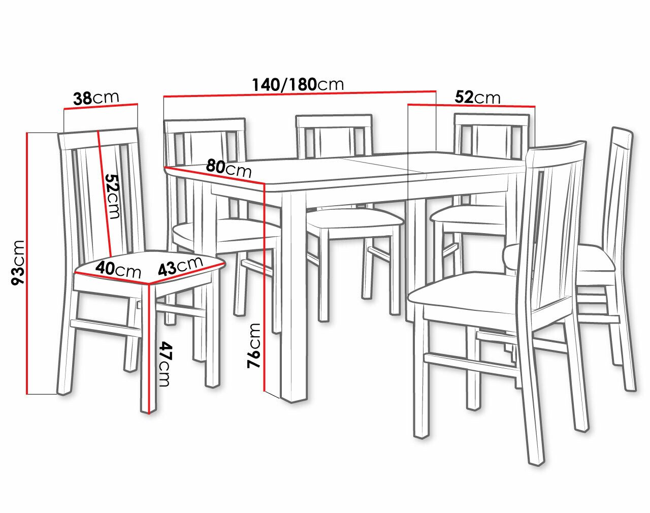 Salle à manger complète Victorville 282