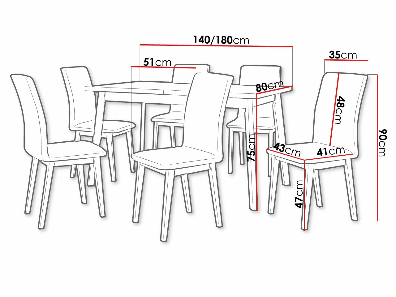 Salle à manger complète Victorville 285 (Grandson chêne + Blanc)