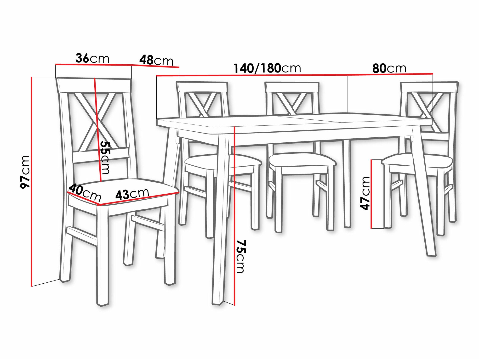 Salle à manger complète Victorville 373