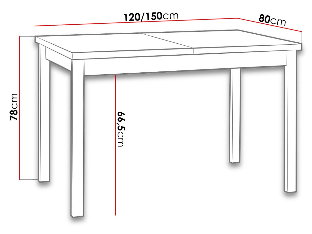 Table Victorville 125 (Blanc)