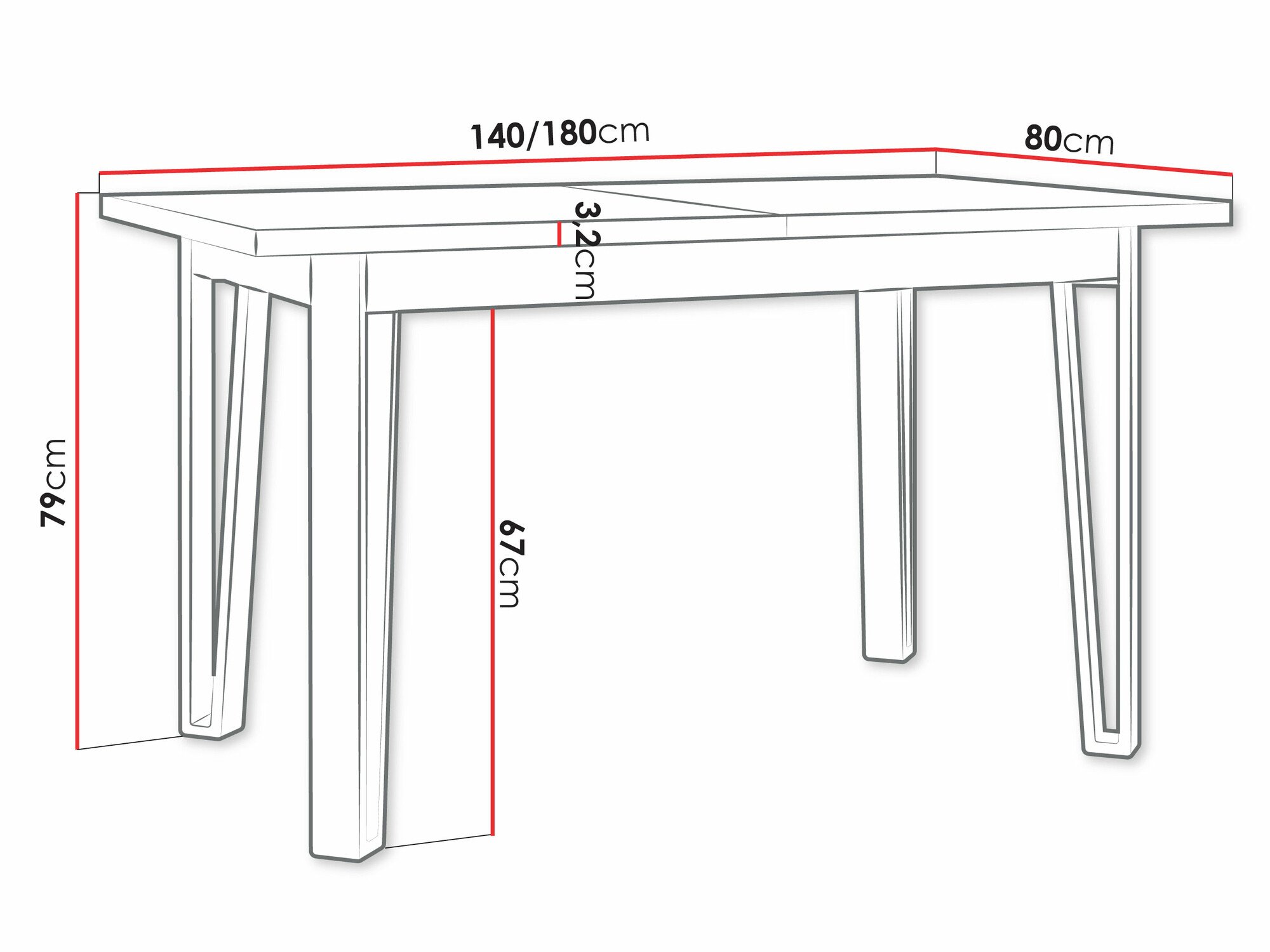 Table Victorville 354 (Grandson chêne + Noir)