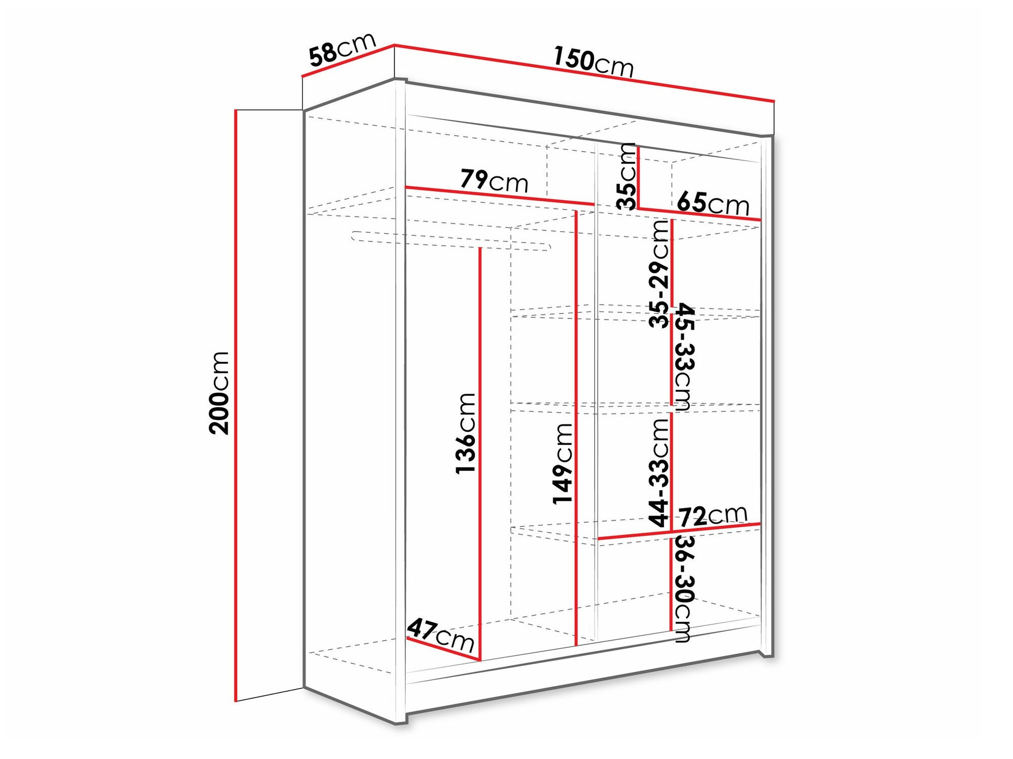 Armoire Closico 127 (Cachemire)