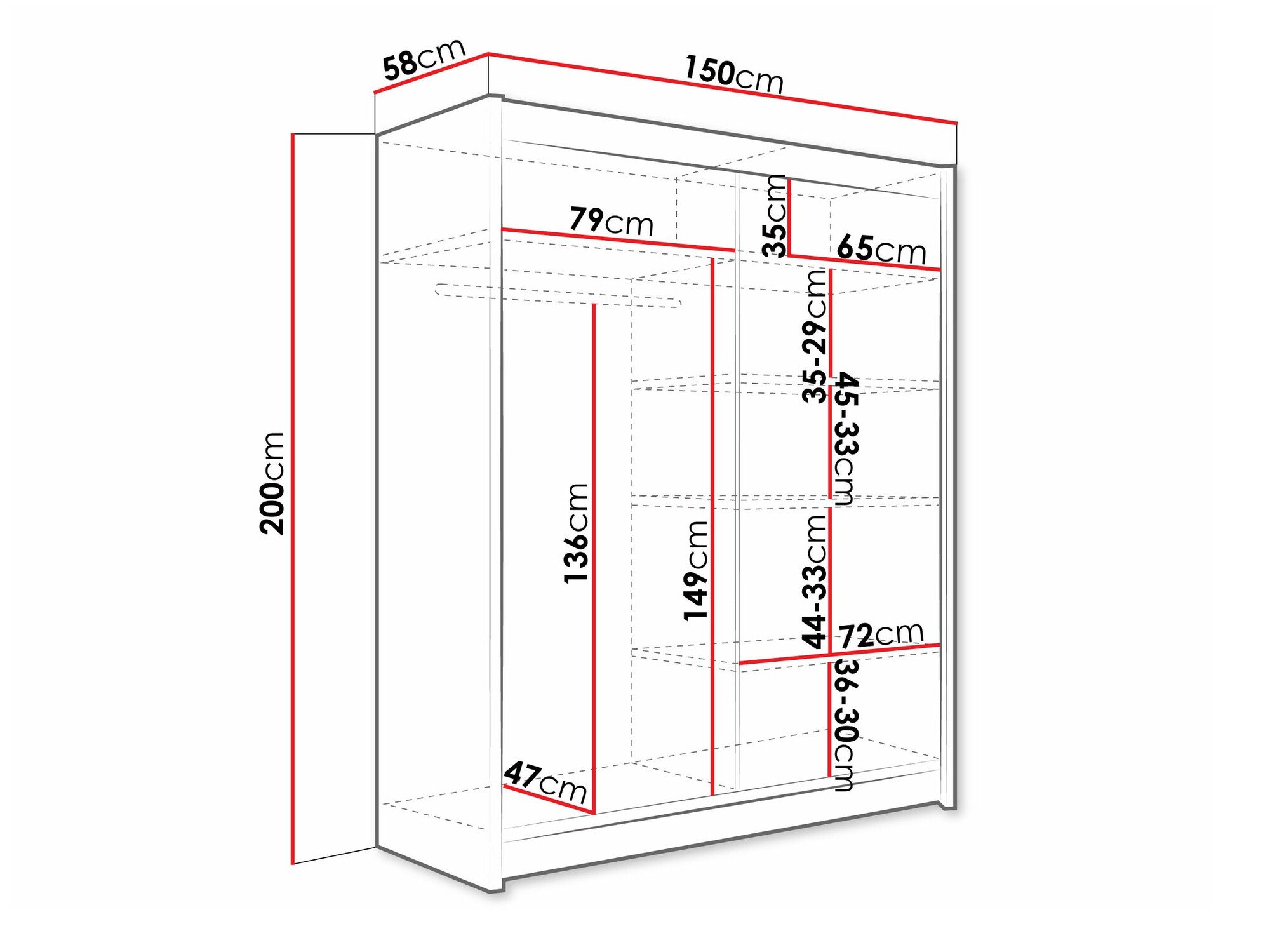 Armoire Closico 132 (Cachemire)