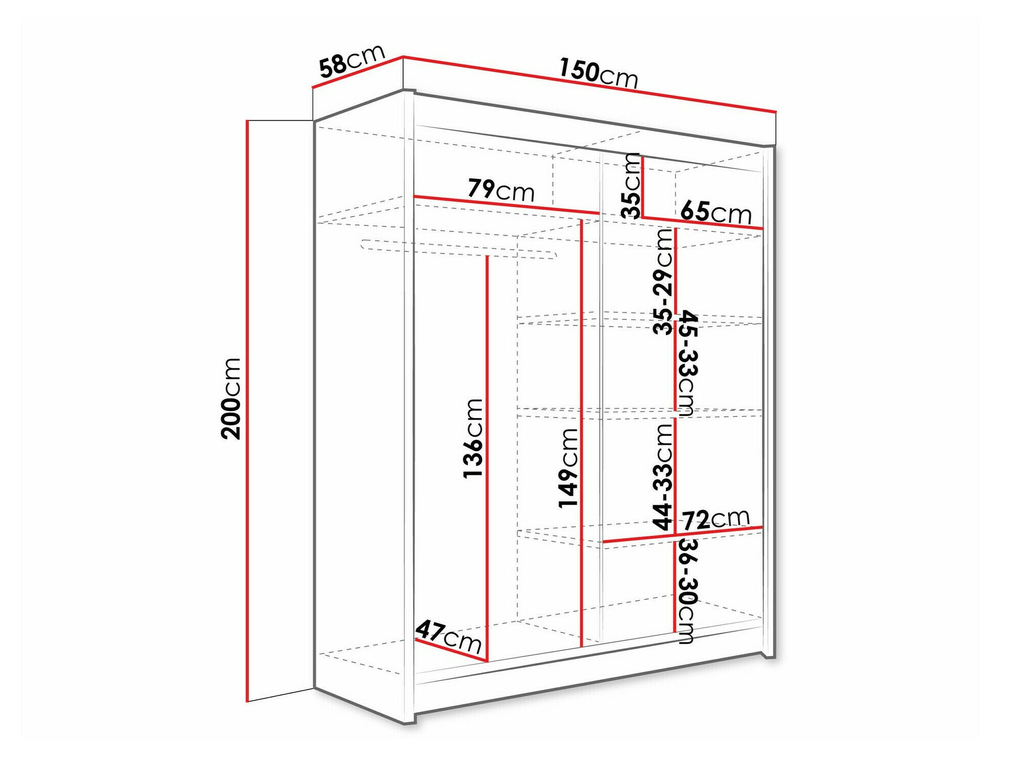 Armoire Closico 157 (Cachemire)