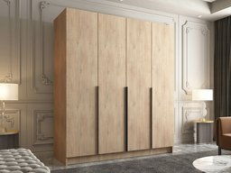 Armoire Closico 192 (Clair bois + Noir)