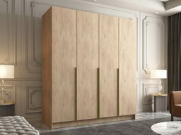 Armoire Closico Navor I (Clair bois + Doré)
