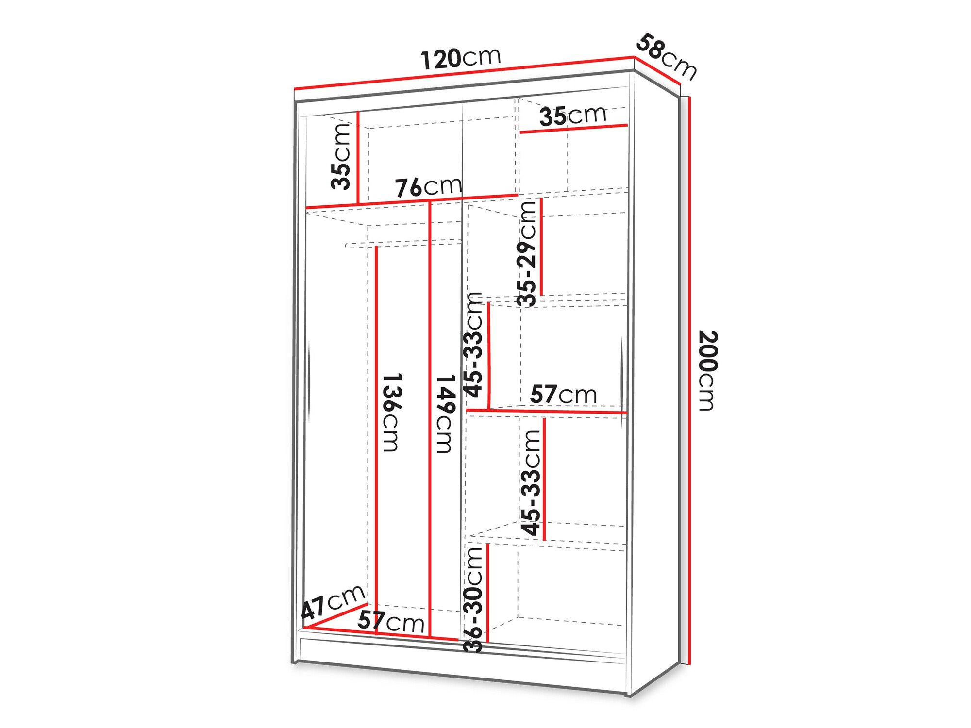 Armoire Closico Salvor IV (Blanc + Chêne Artisan)
