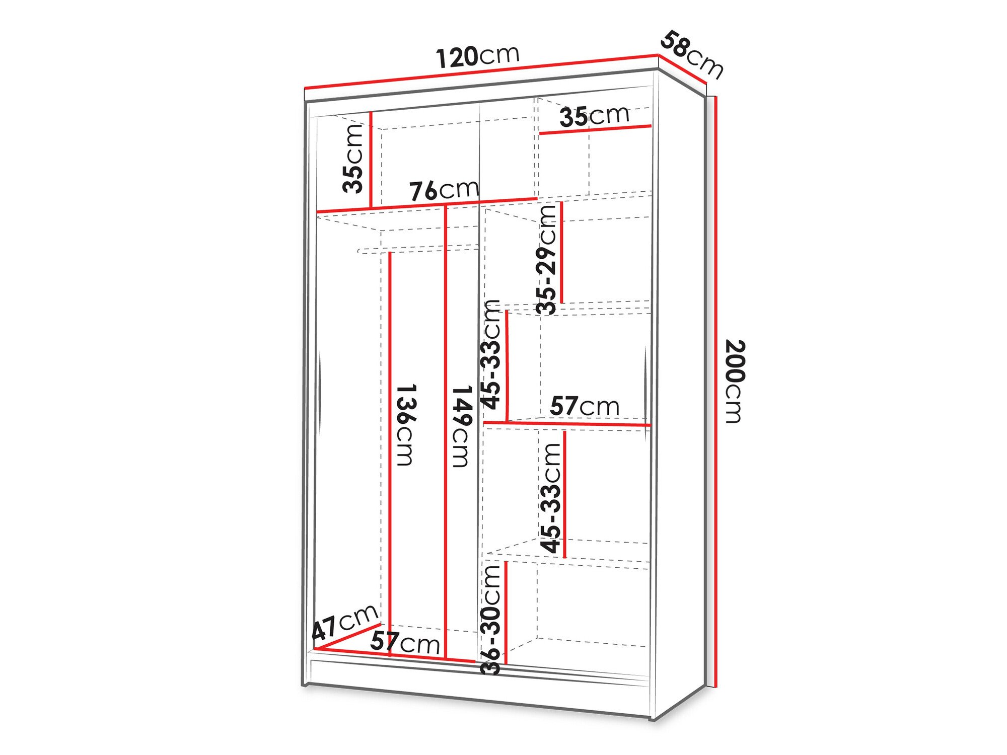 Armoire Closico Salvor V (Blanc)