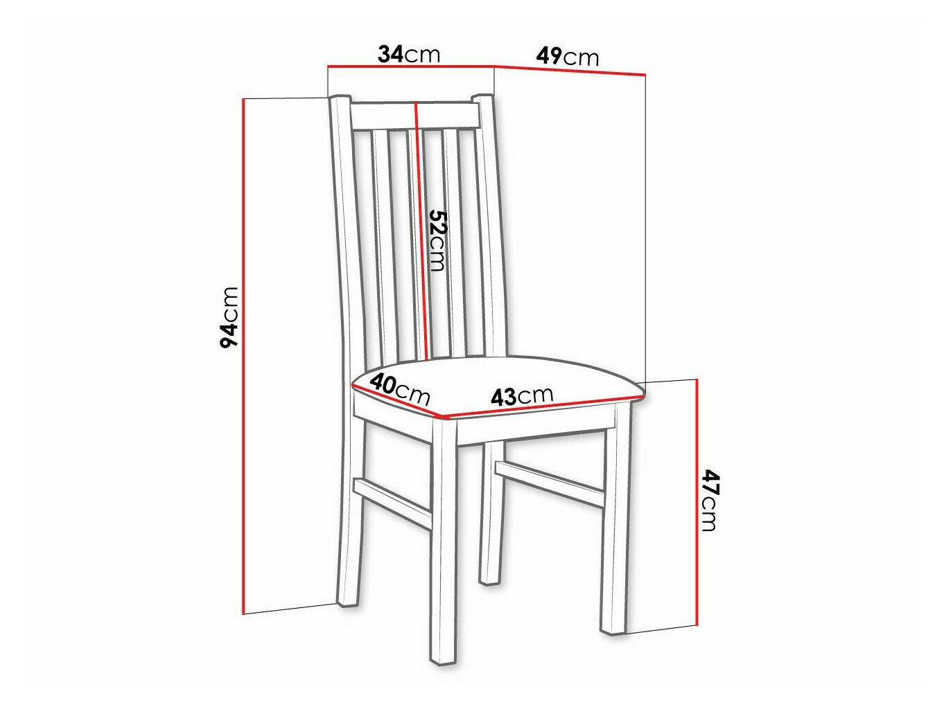 Chaise Victorville 141 (Blanc)