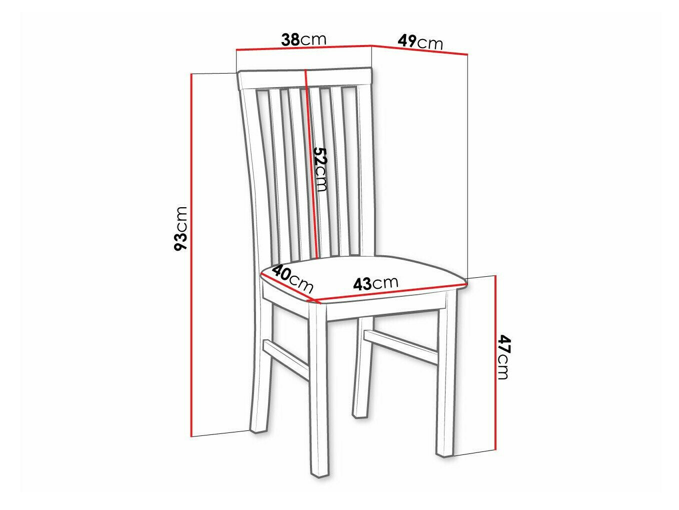 Chaise Victorville 155 (Blanc)