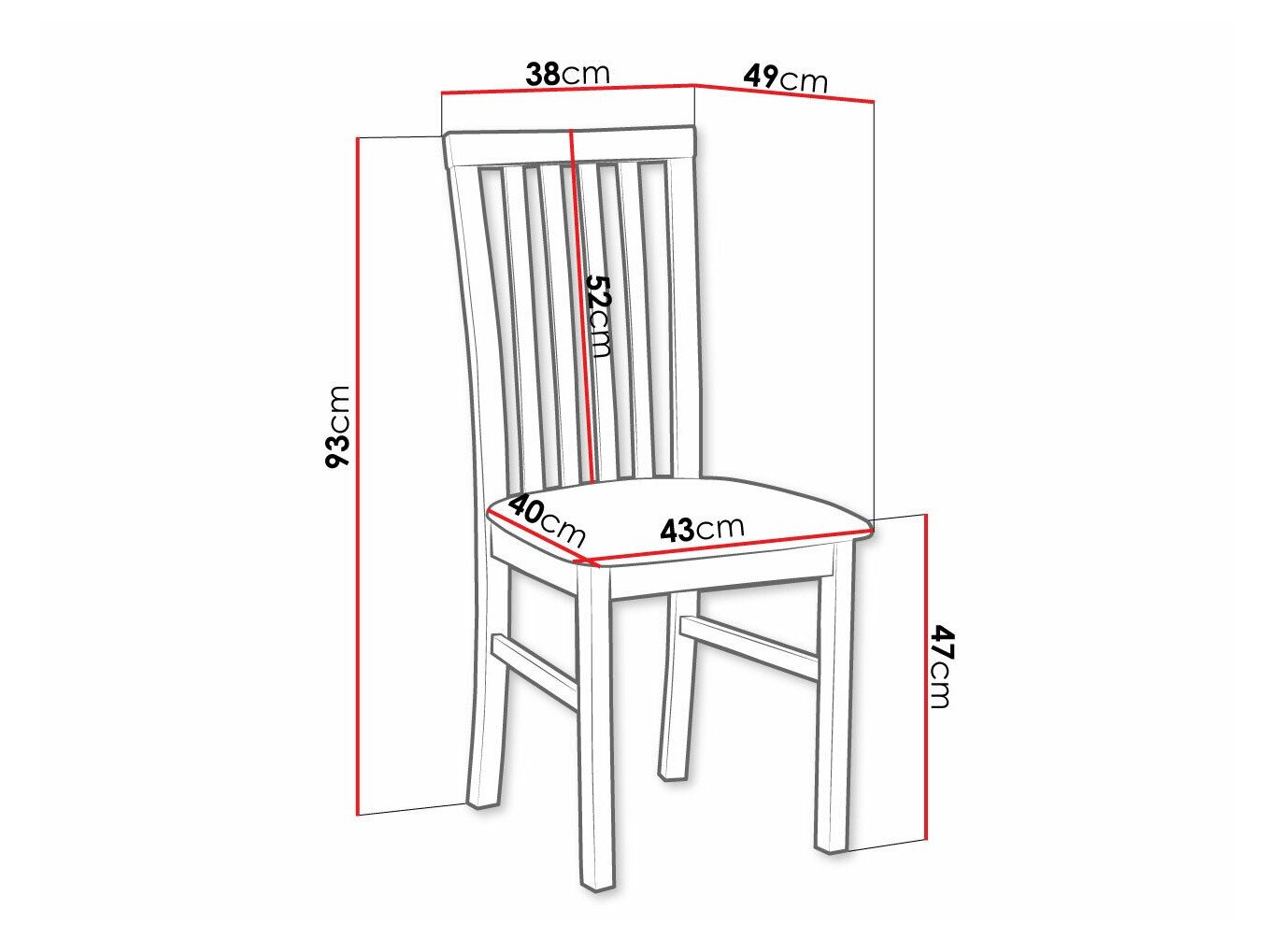Chaise Victorville 155 (Noix)