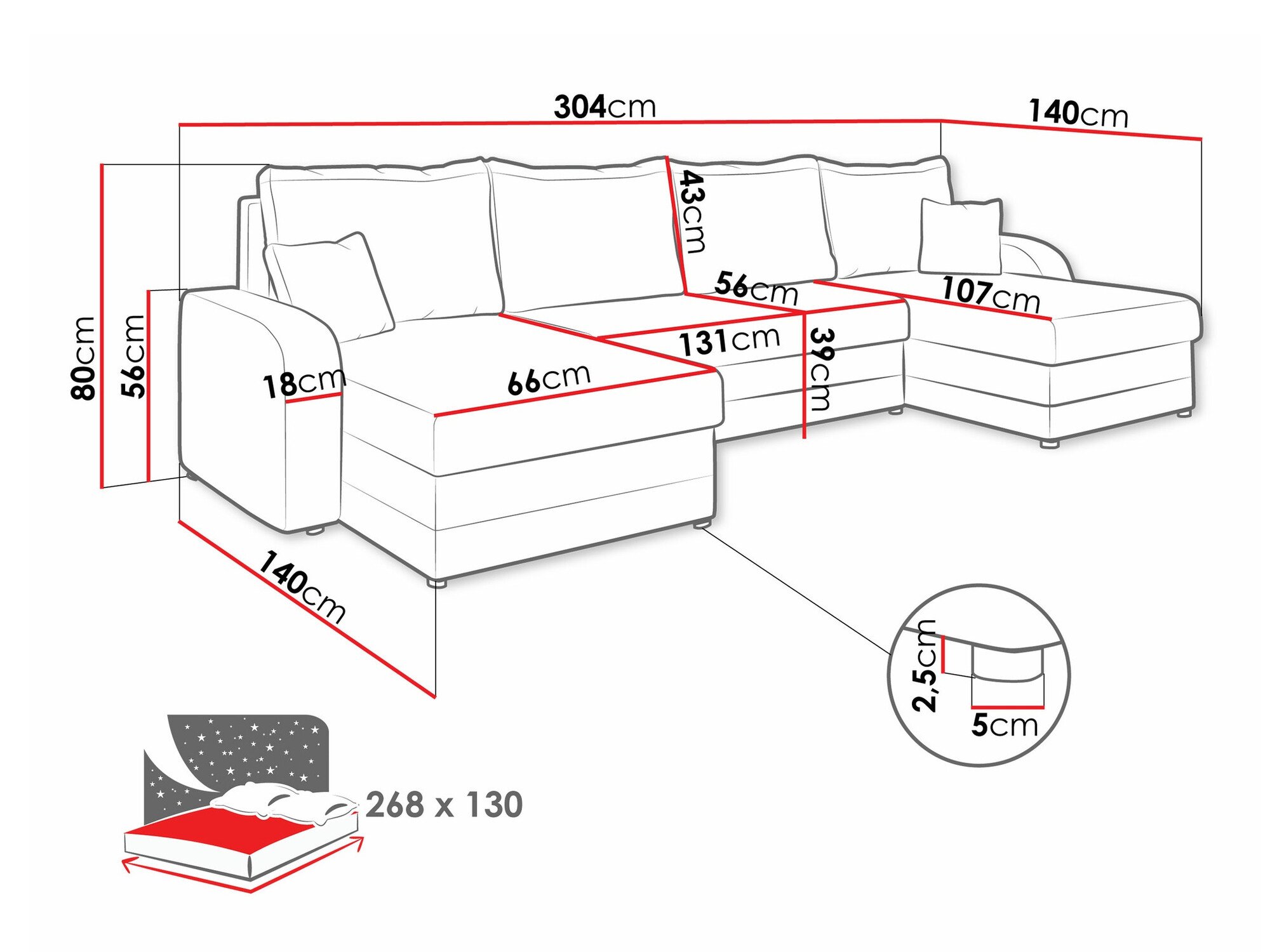 Canapé d'angle Comfivo 297 (Lux 06 + Lux 05)