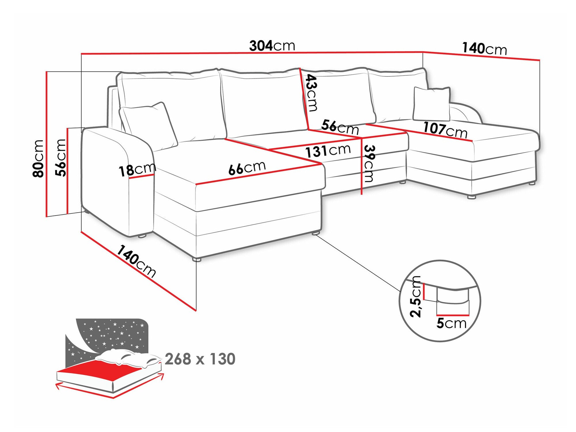 Canapé d'angle Comfivo Melissa III (Manila 18 + Manila 16)