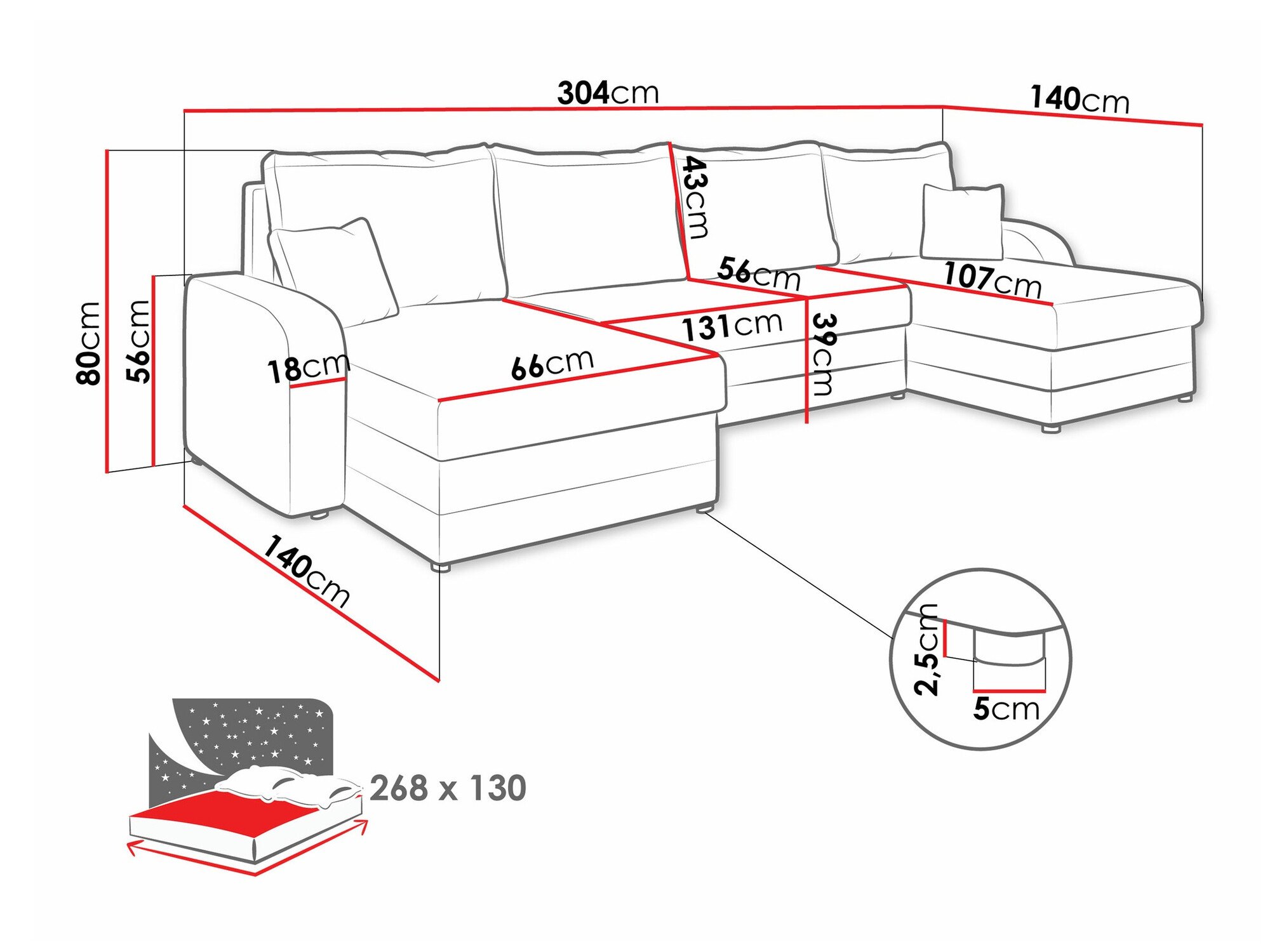 Canapé d'angle Comfivo Melissa III (Tatum 272 + Uttario Velvet 2979)