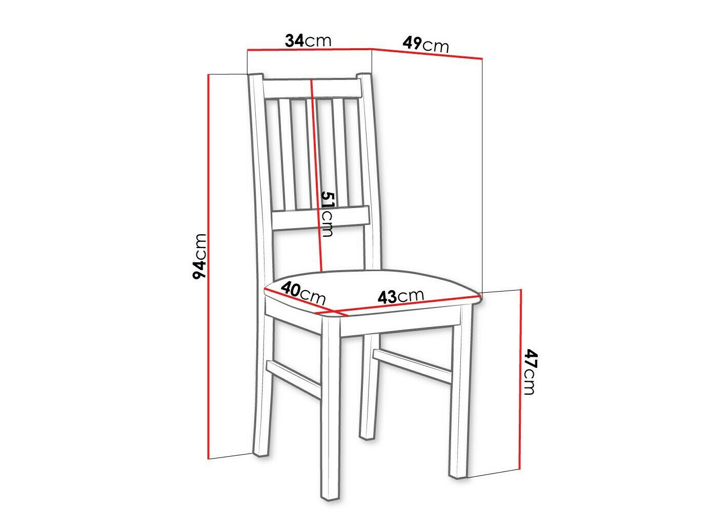 Chaise Victorville 146 (Noix)