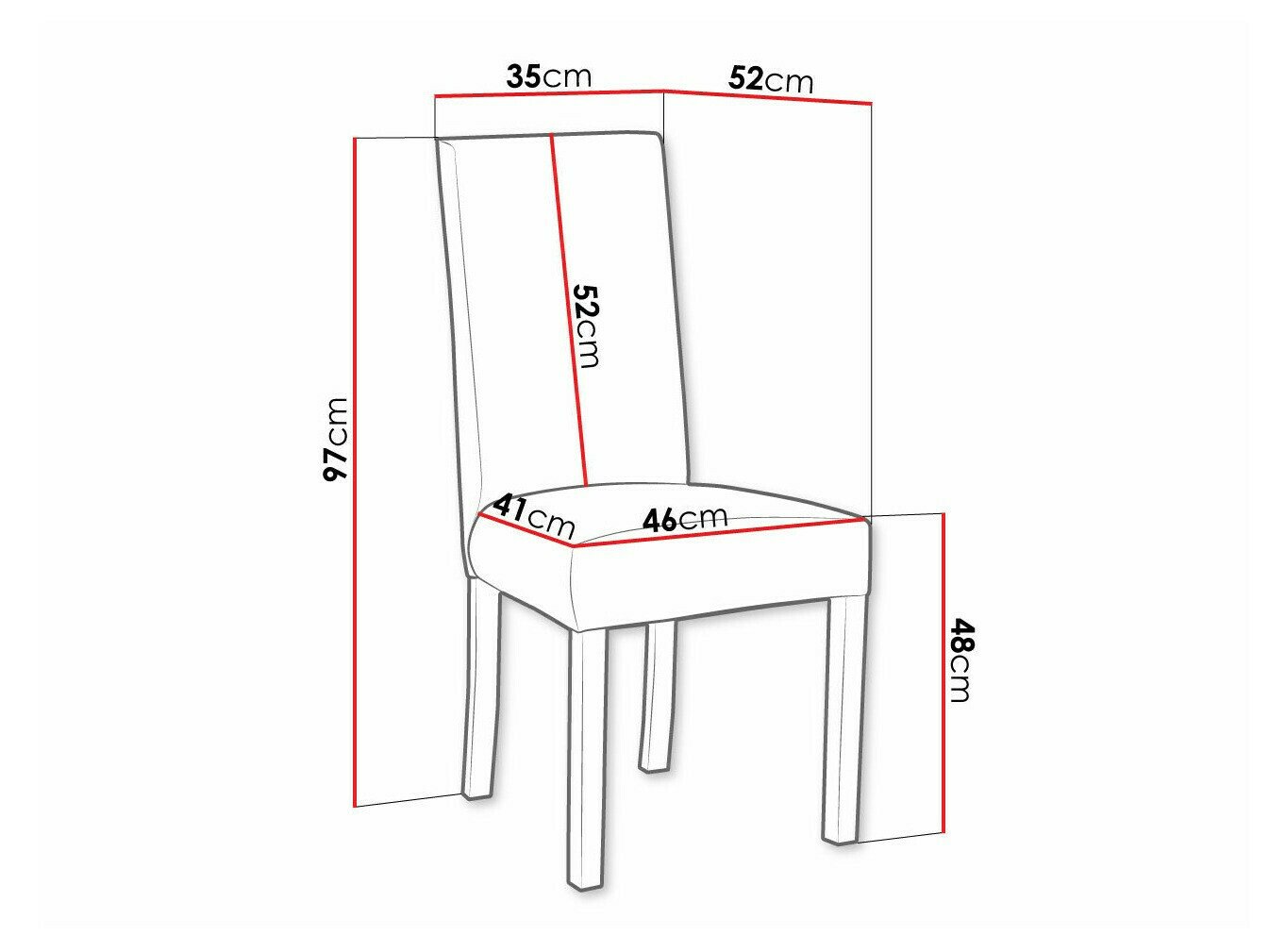 Chaise Victorville 160 (Noix)