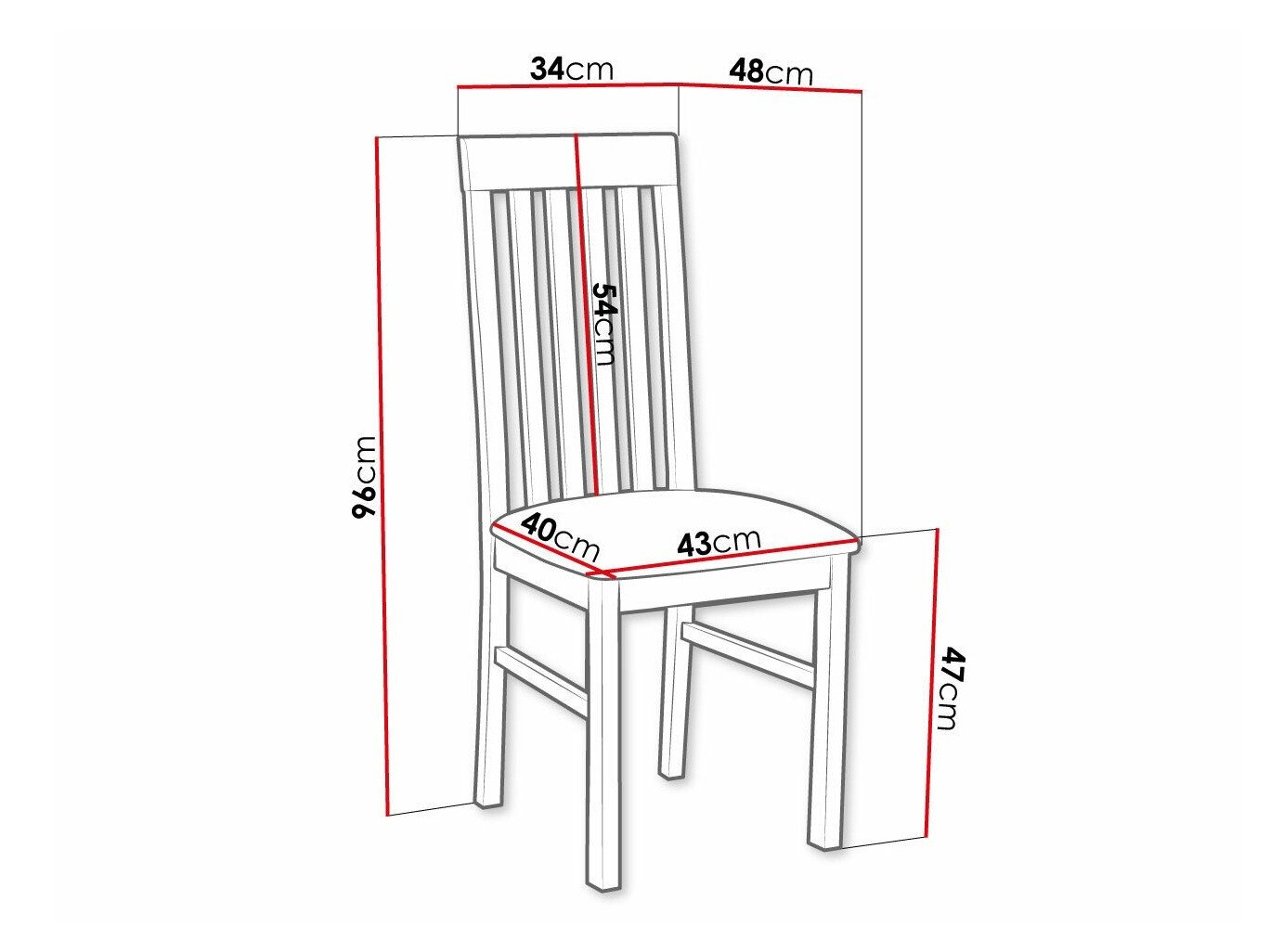 Chaise Victorville 164 (Blanc)