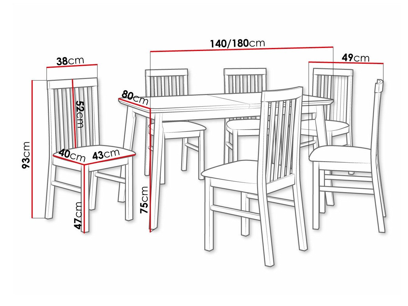 Salle à manger complète Victorville 267 (Blanc)