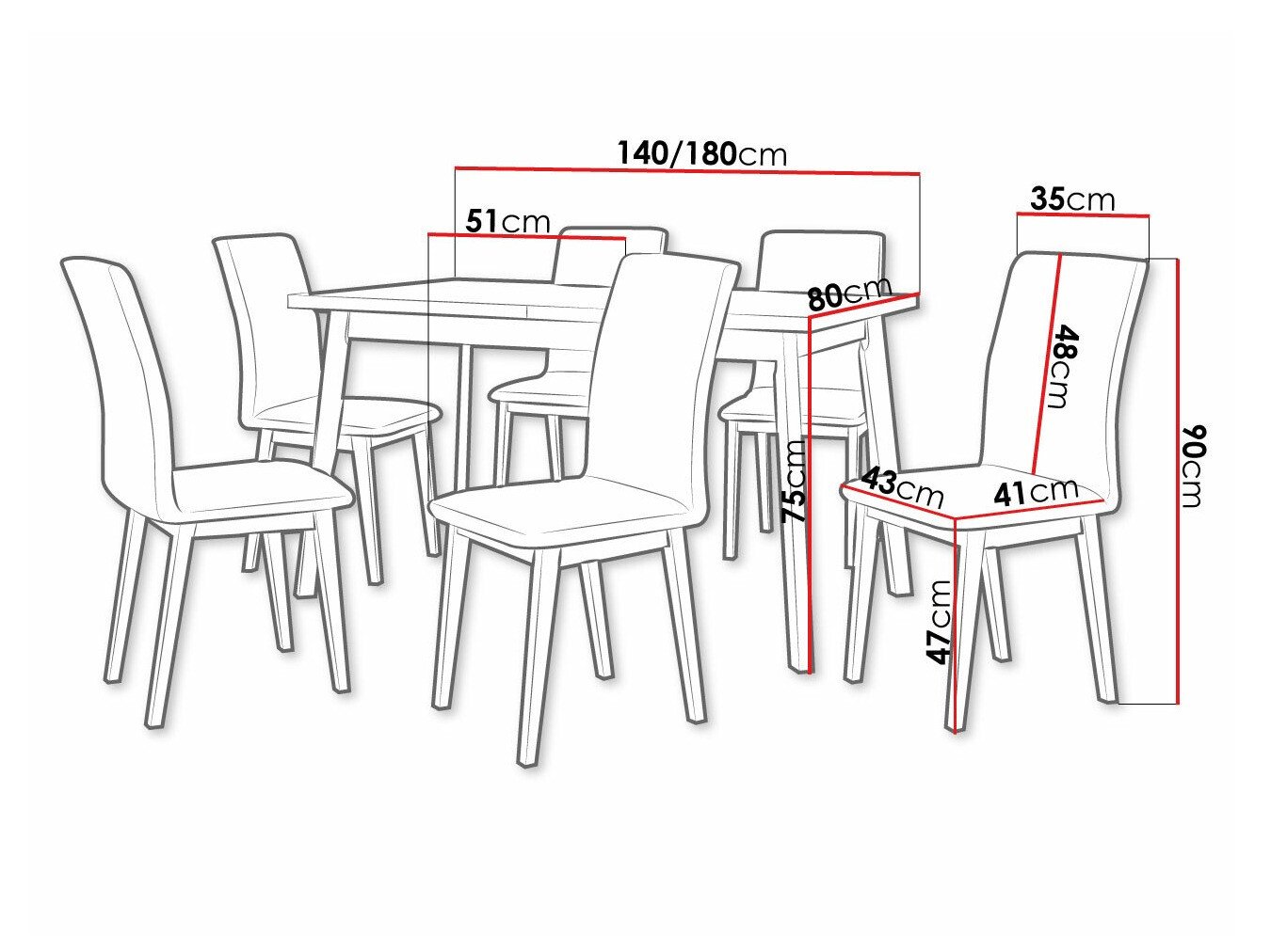 Salle à manger complète Victorville 288 (Chêne Artisan + Noir)