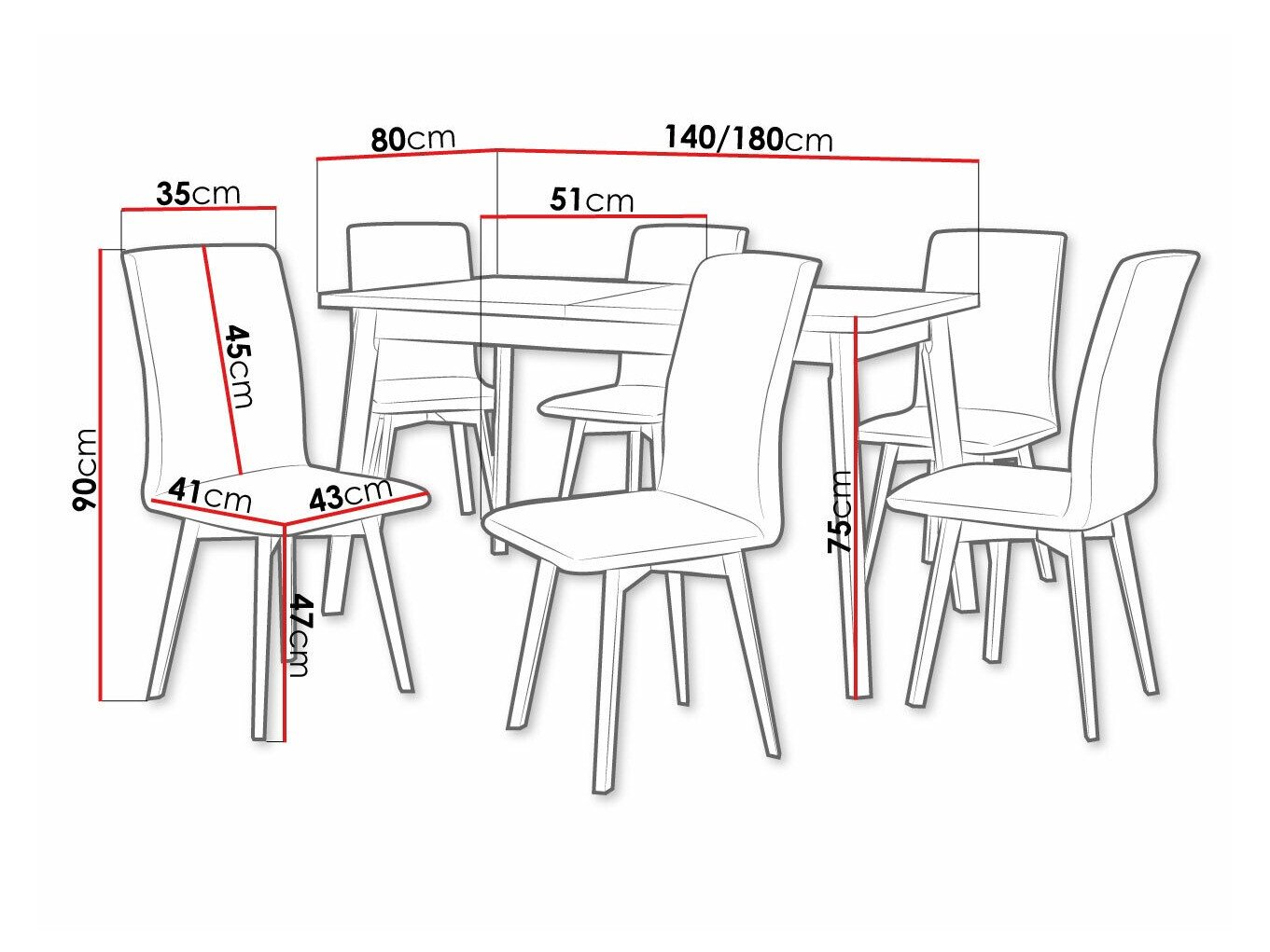 Salle à manger complète Victorville 291 (Chêne Artisan + Blanc)