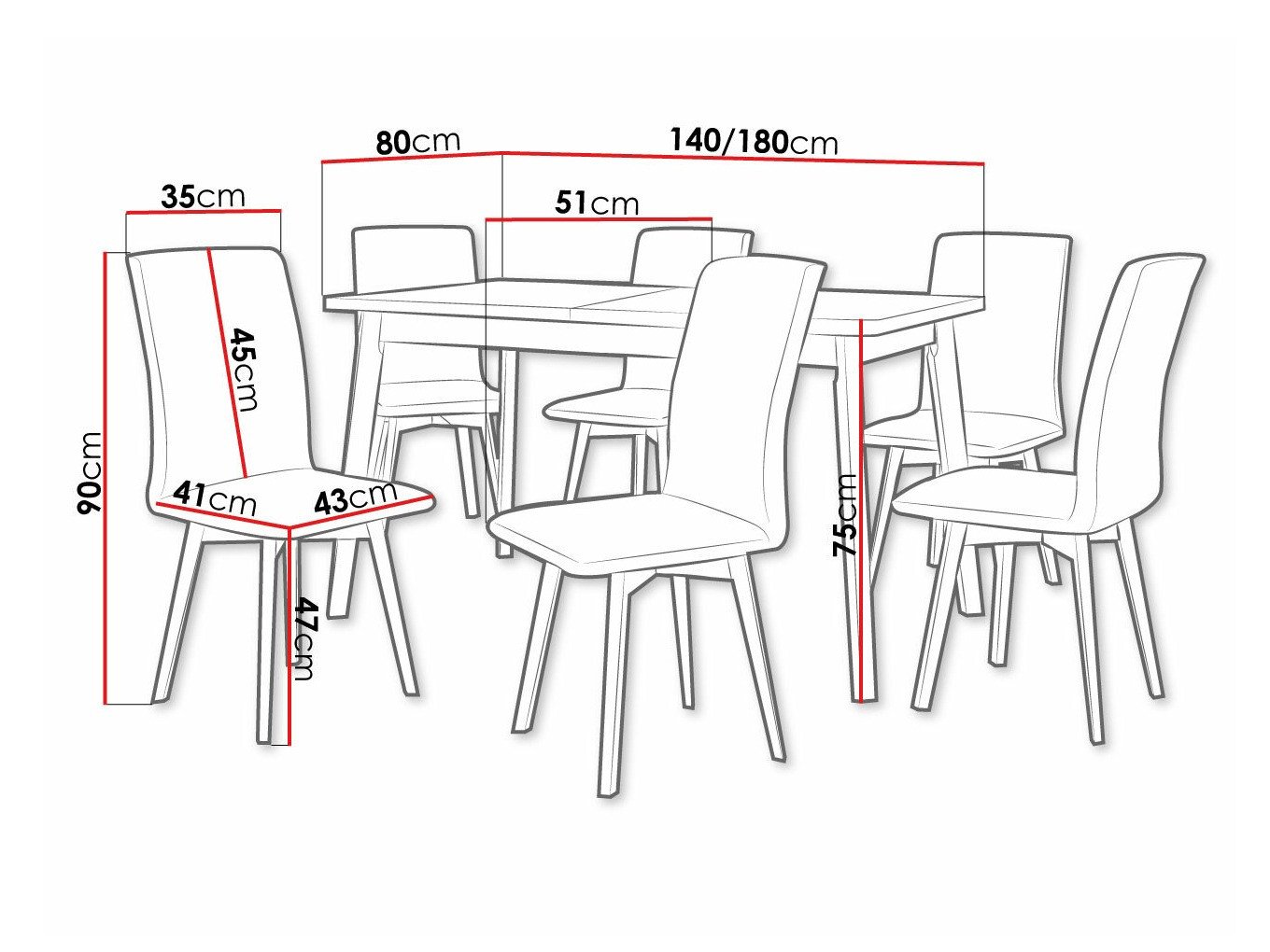 Salle à manger complète Victorville 291 (Chêne Artisan + Blanc)