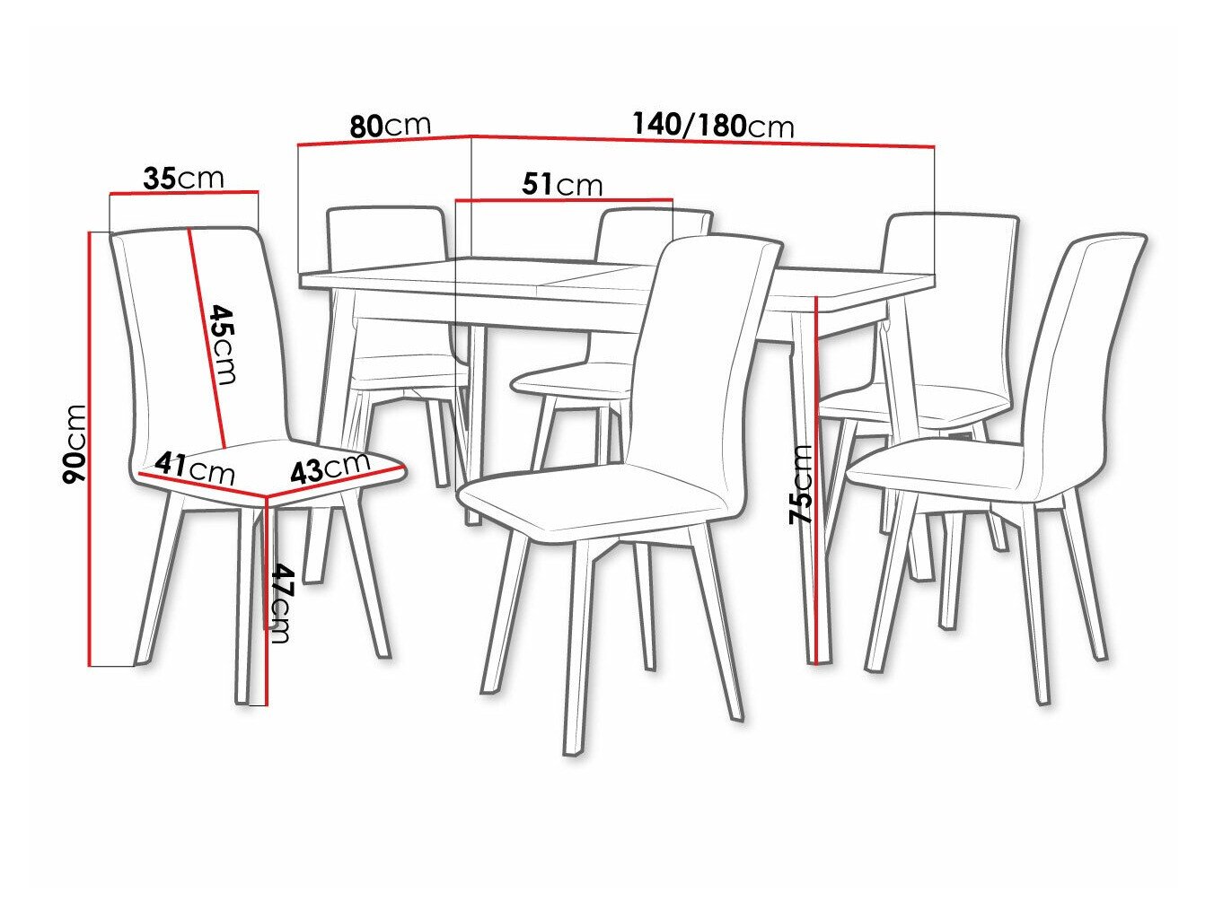 Salle à manger complète Victorville 291 (Chêne Artisan + Blanc)