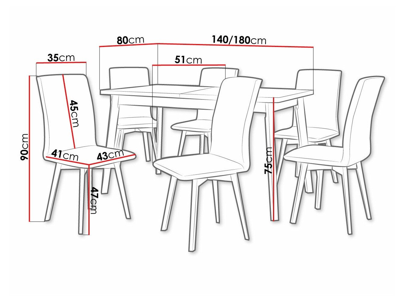 Salle à manger complète Victorville 291 (Grandson chêne + Blanc)