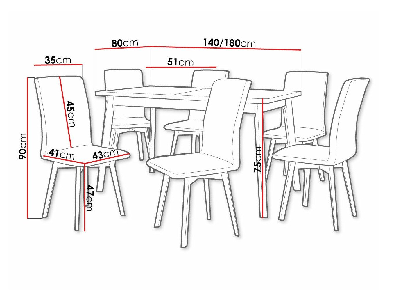 Salle à manger complète Victorville 291 (Sonoma chêne + Blanc)