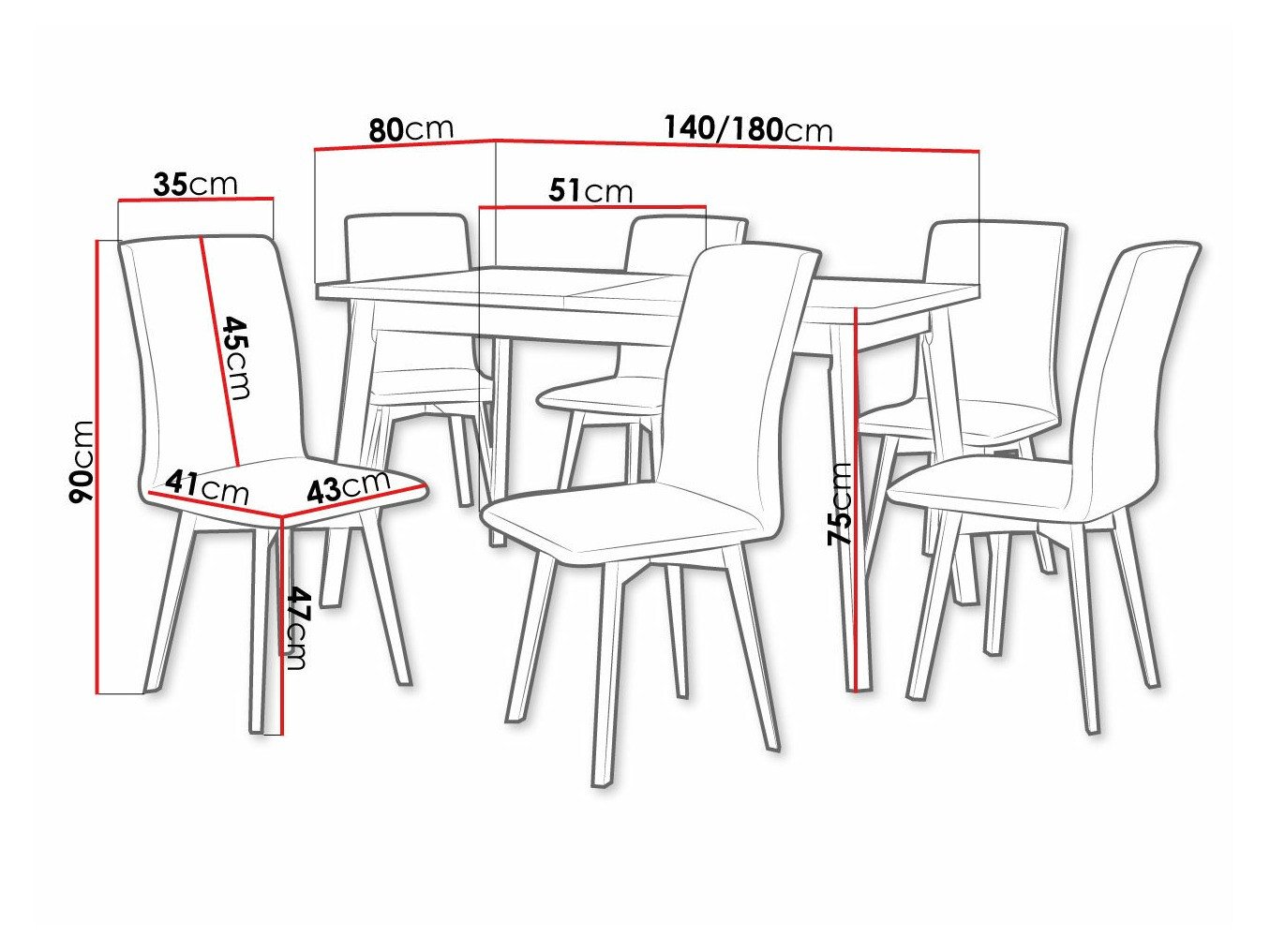 Salle à manger complète Victorville 291 (Sonoma chêne + Blanc)