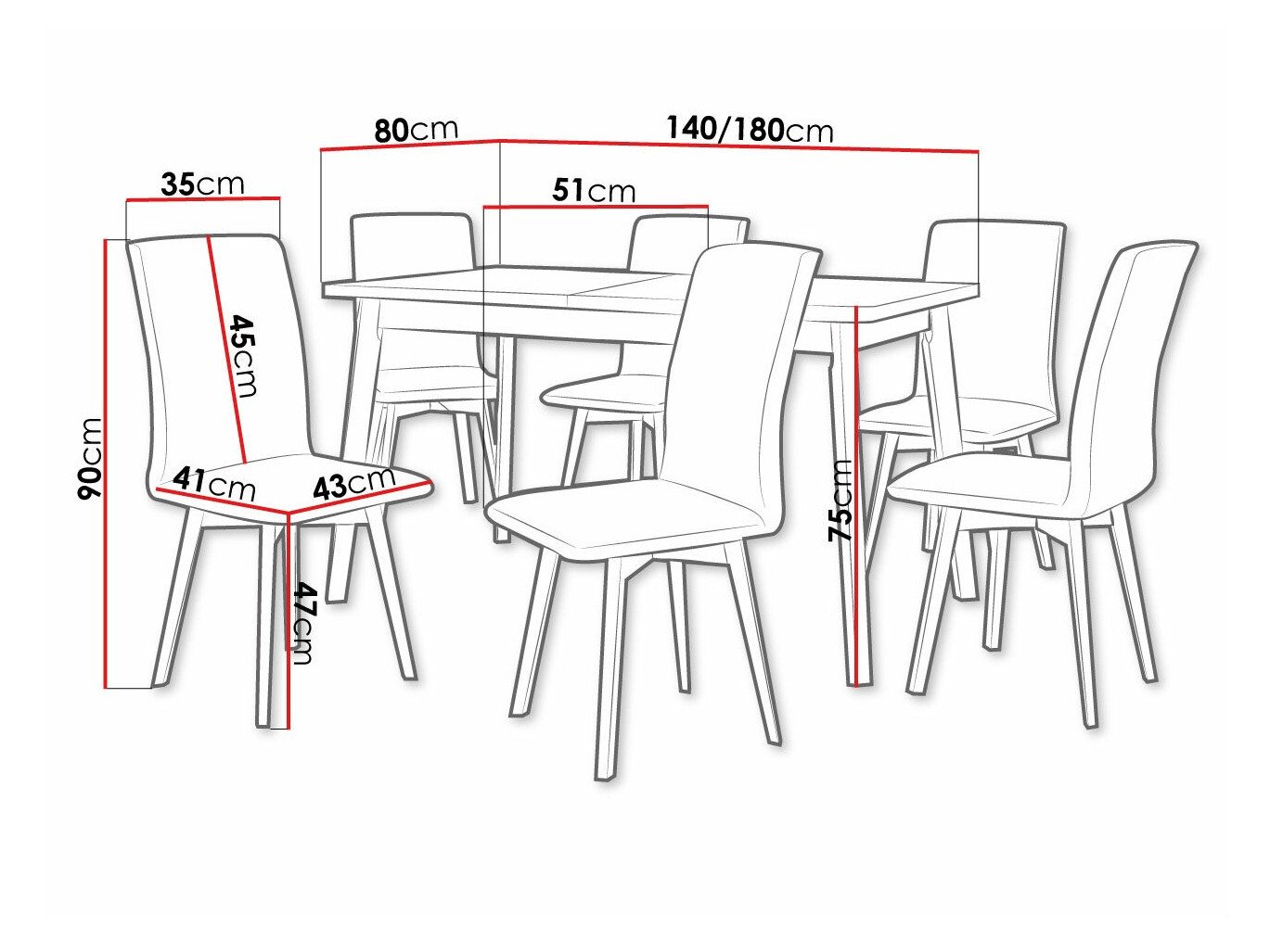Salle à manger complète Victorville 292 (Chêne Artisan + Noir)